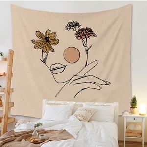 Floral Feminine Bohemian Indie Vintage Minimalist Wall Art/Tapestry Home Decor